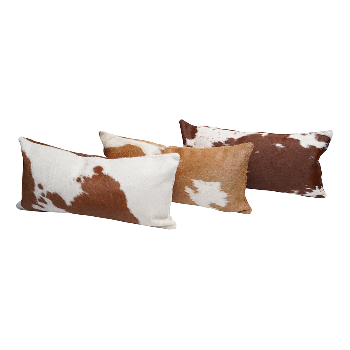 Brown Cowhide Lumber Pillow - 12" x 24"