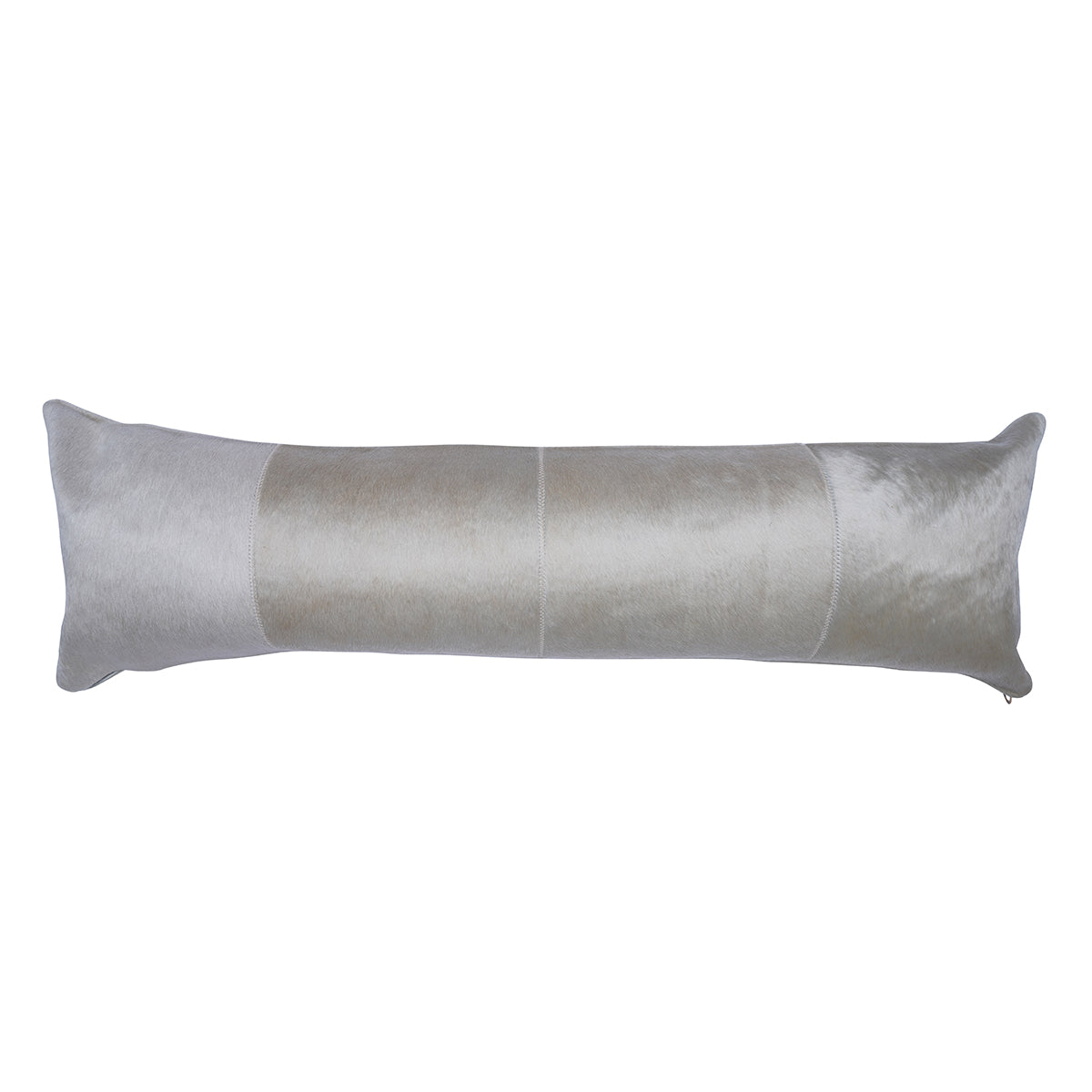 Champagne Cowhide Patch Pillow - 12" x 40"