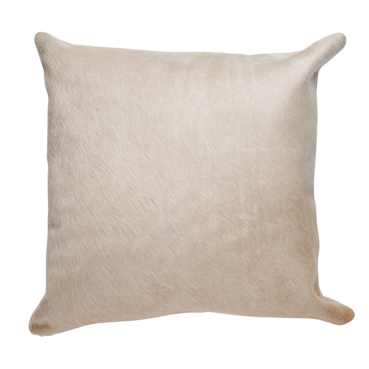 Champagne Square Cowhide Pillow - 20" x 20"