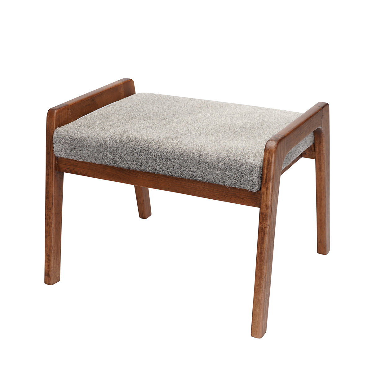 Grey Cowhide Bench (24")