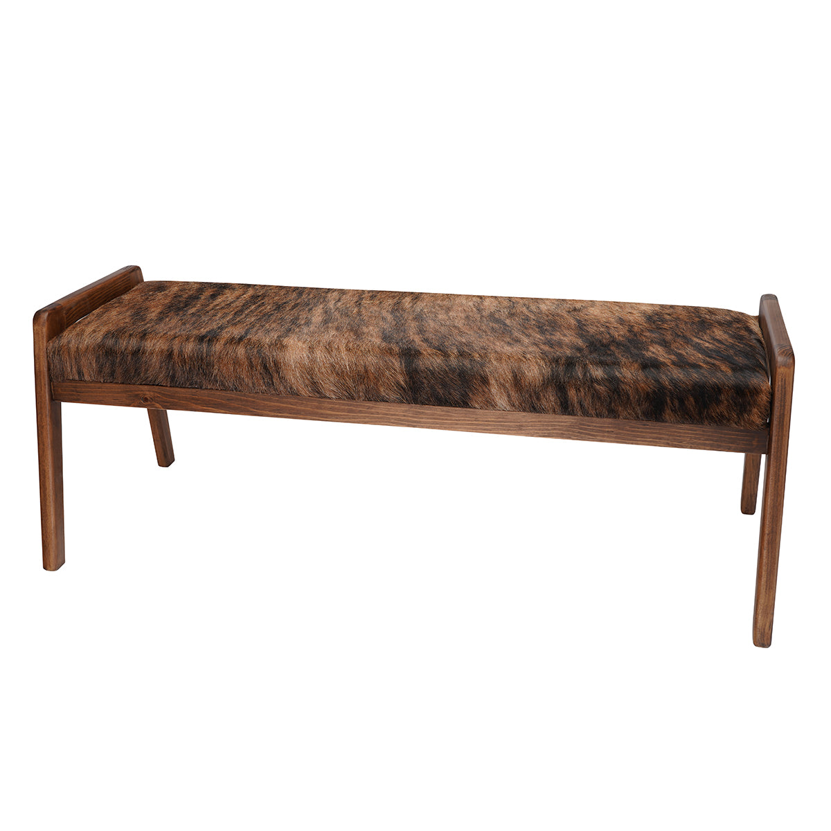 Brindle Cowhide Bench (48")