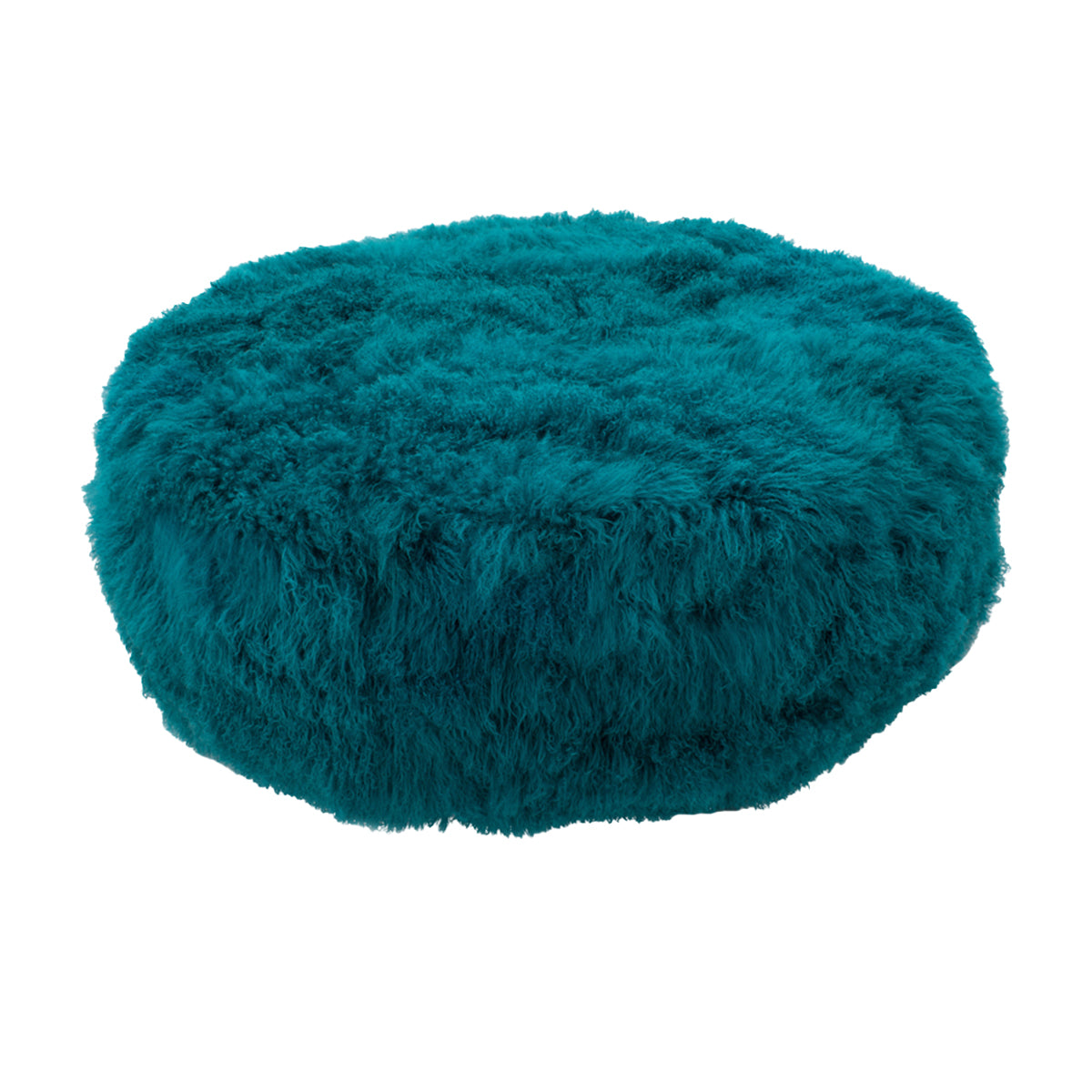 Tibetan Ottoman - 36" Round - Dark Teal