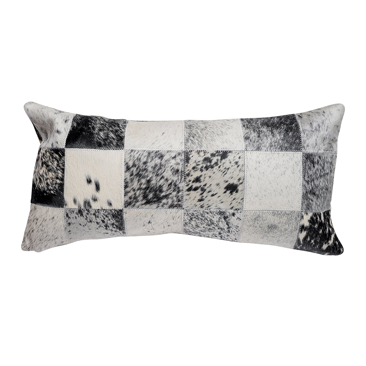 Black & White S&P Patchwork Pillow - 12" x 24"