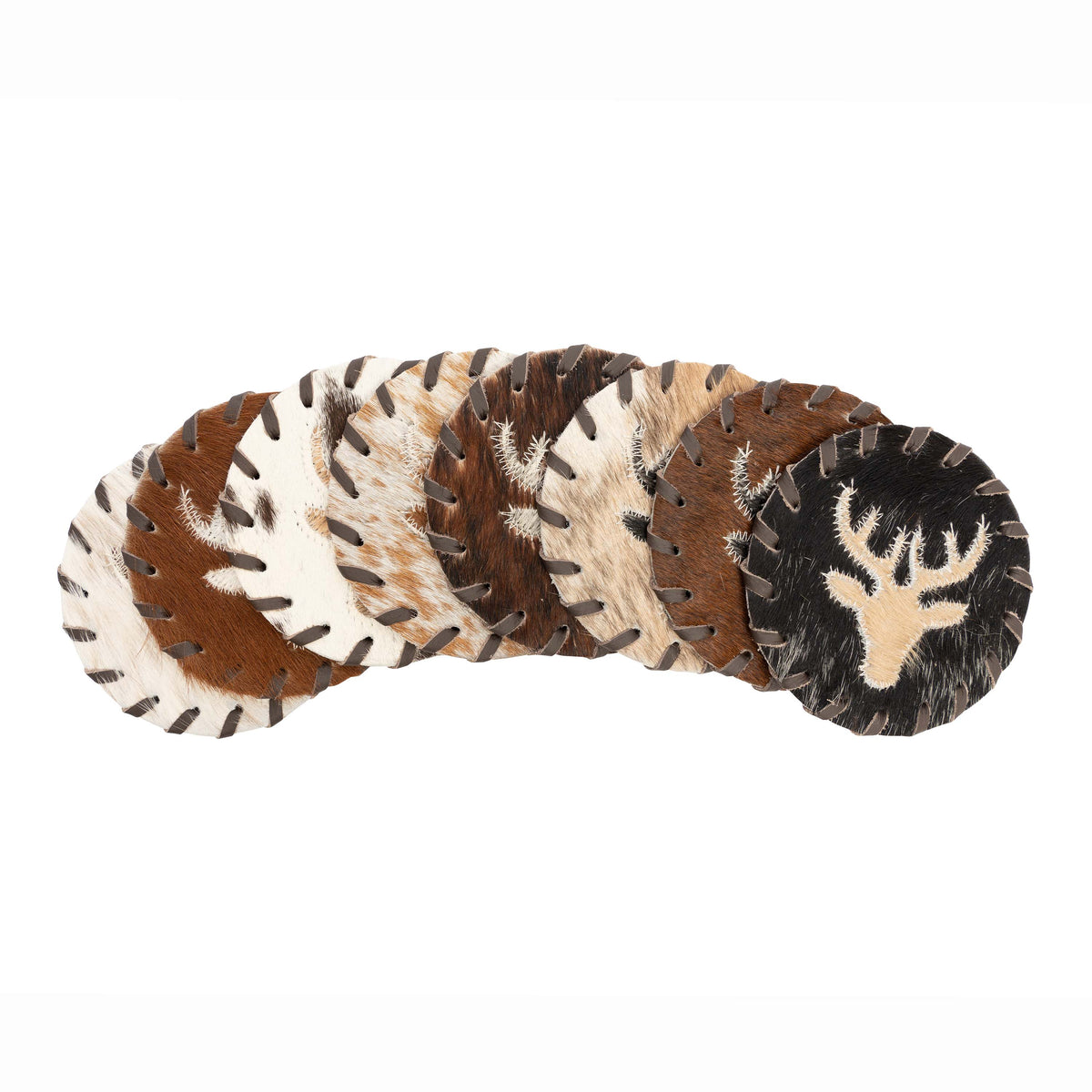 Deer Cowhide Coasters