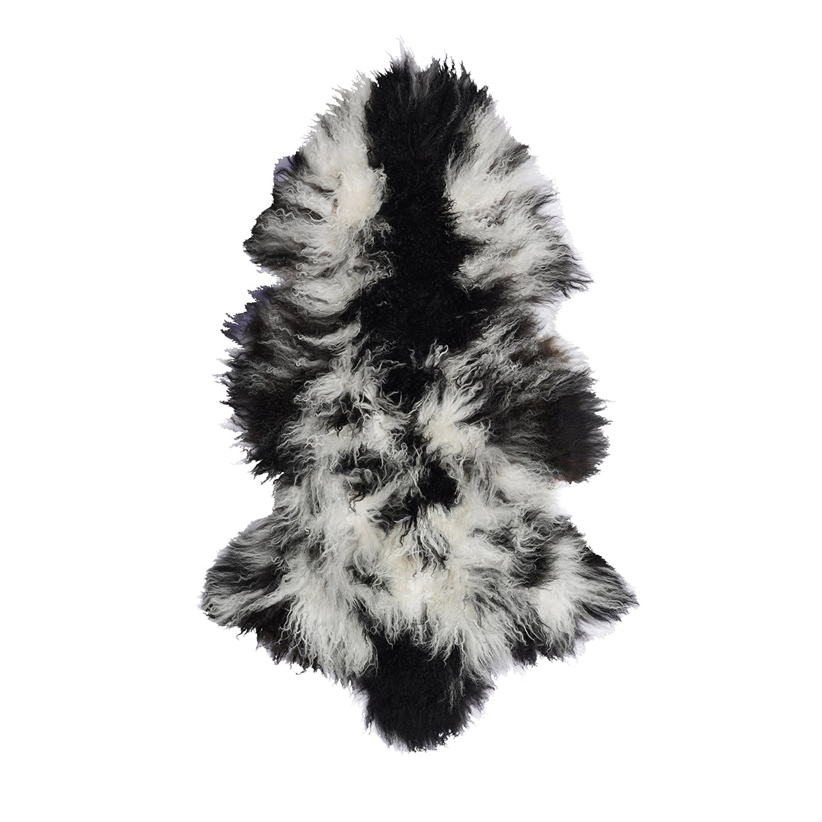 Natural Black & White Tibetan Pelt
