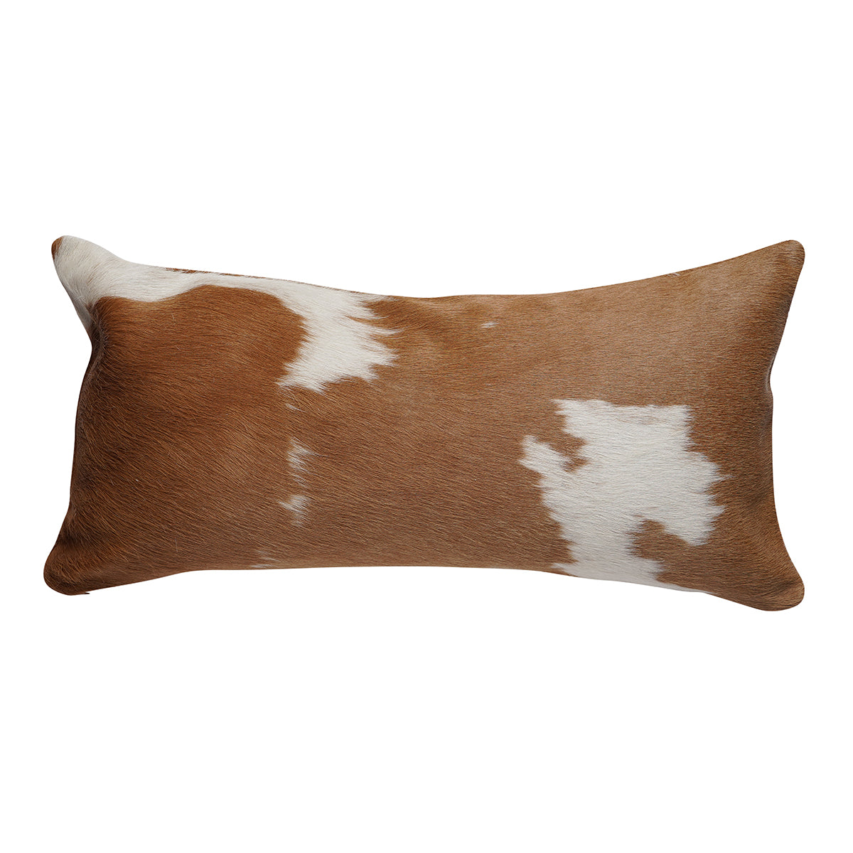 Brown Cowhide Lumber Pillow - 12" x 24"
