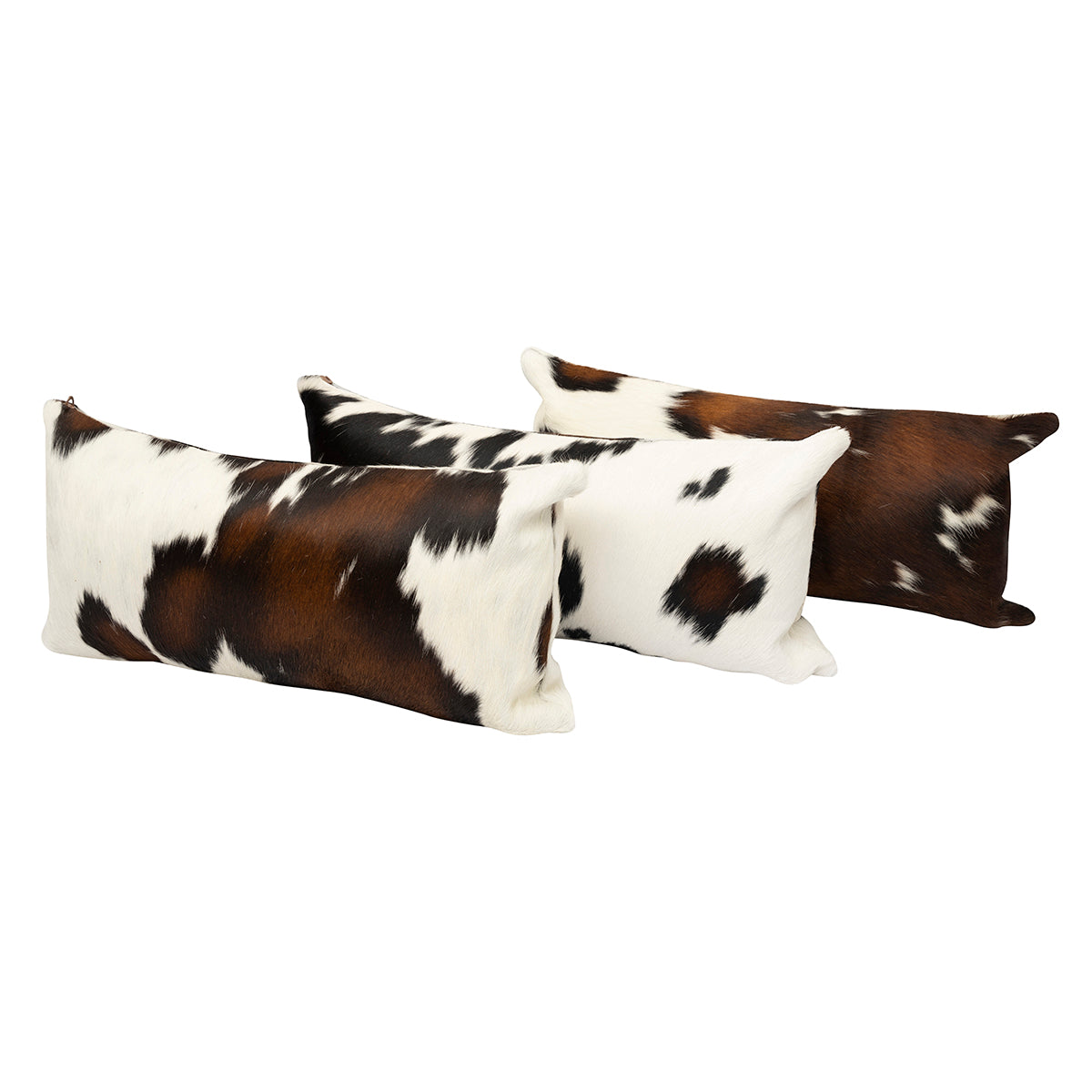 Tri Cloudy Cowhide Lumbar Pillow - 12" x 24"