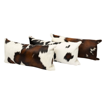 Tri Cloudy Cowhide Lumbar Pillow - 12" x 24"