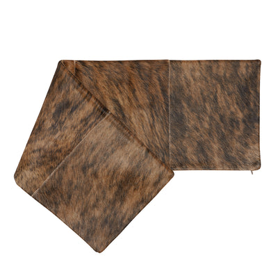 Brindle Cowhide Patch Pillow - 12" x 40"