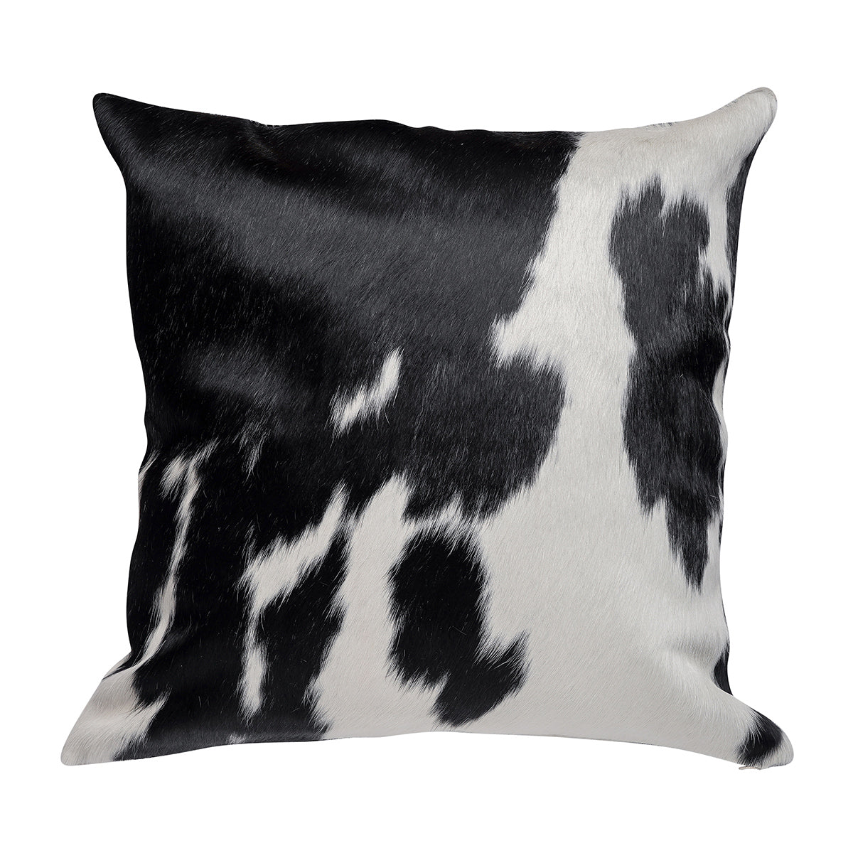 Black & White Square Cowhide Pillow -20" x 20"