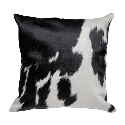Black & White Square Cowhide Pillow -20" x 20"