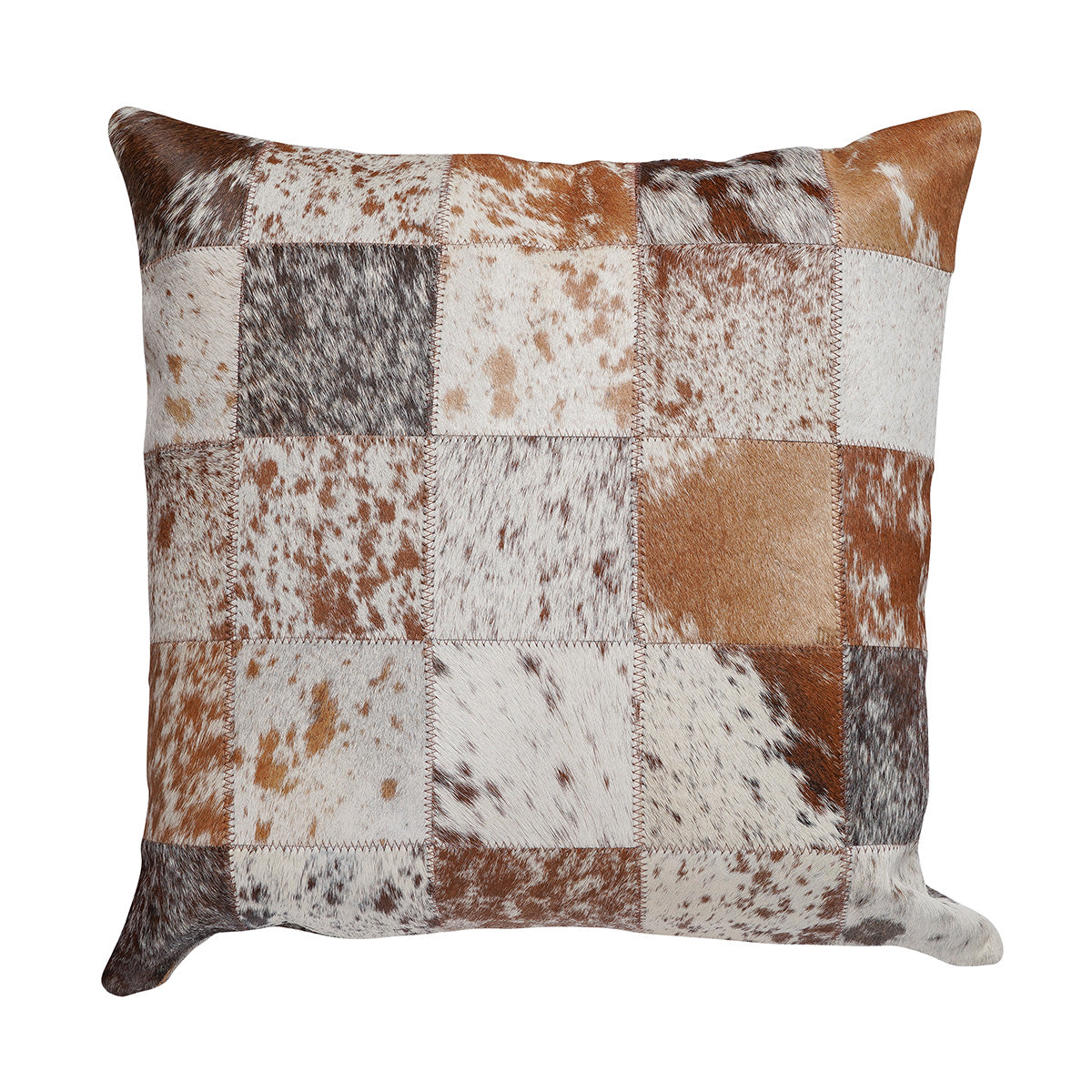 Brown S&P Patchwork Square Pillow - 20" x 20"