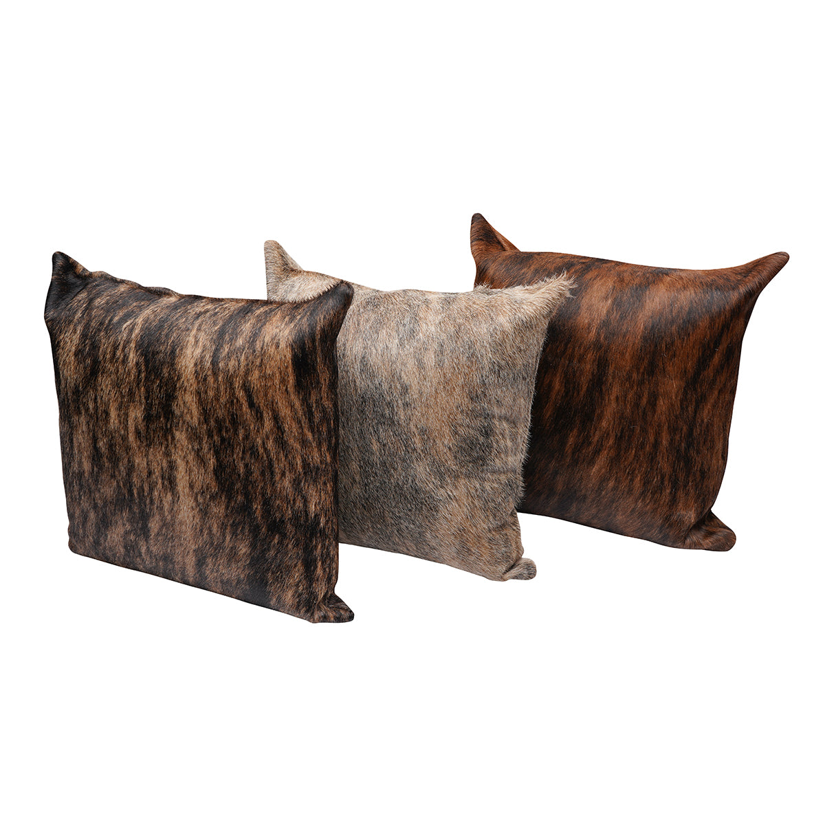 Brindle Square Cowhide Pillow - 20" x 20"