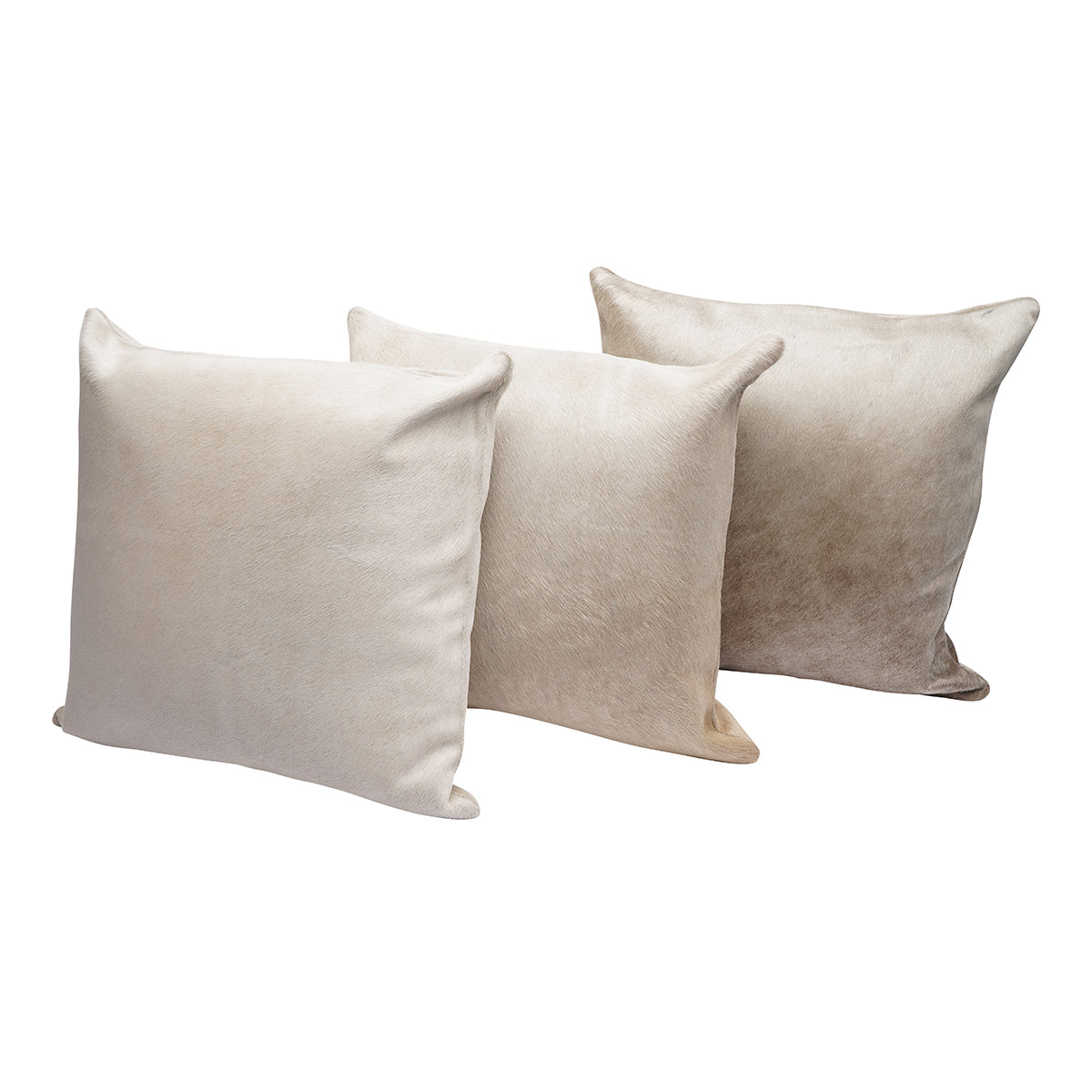 Champagne Square Cowhide Pillow - 20" x 20"