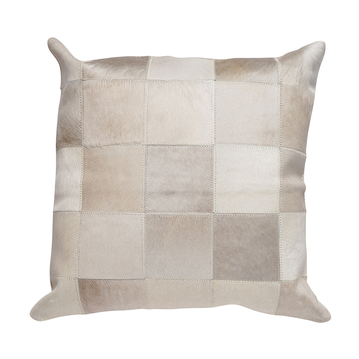 Champagne Patchwork Square Pillow - 20" x 20"