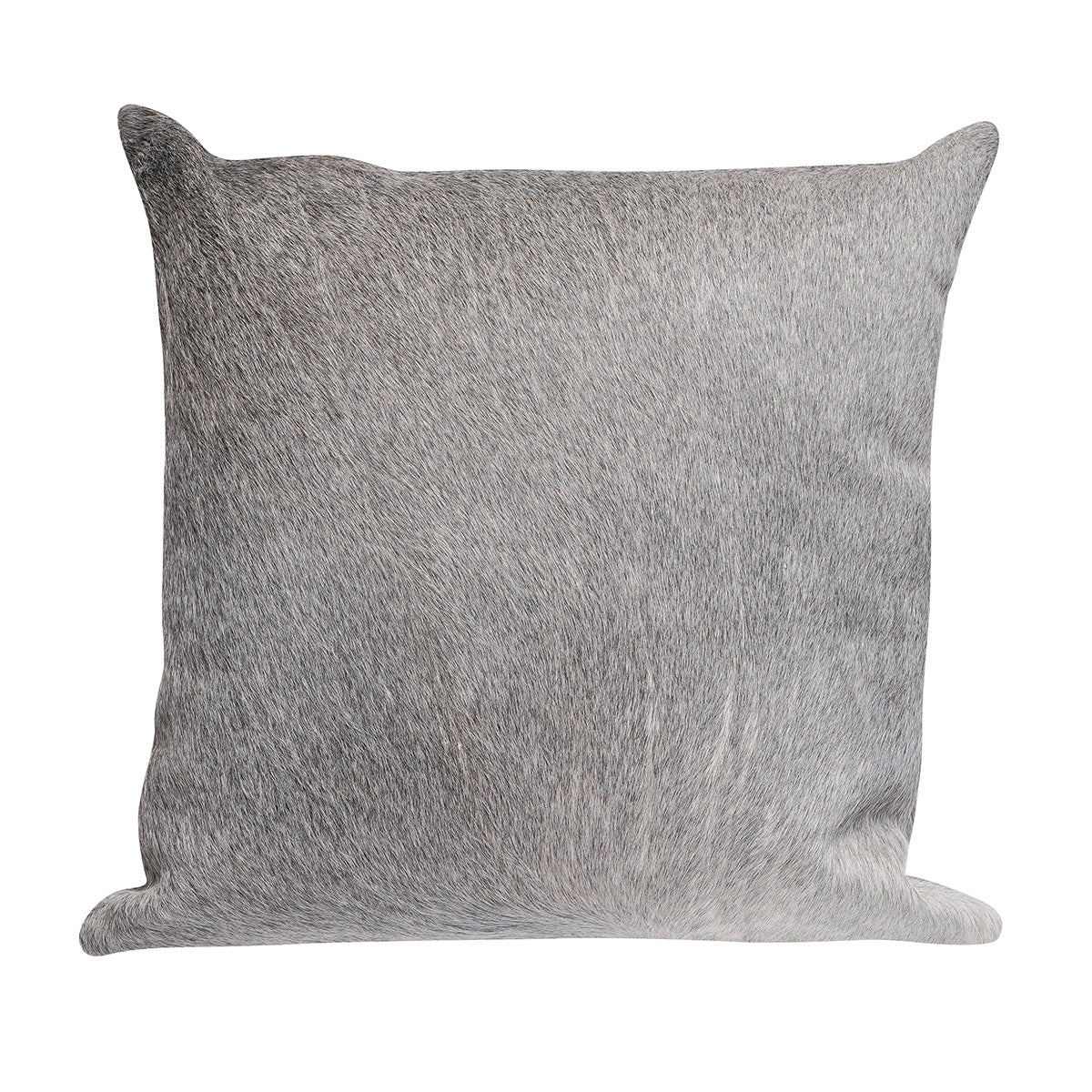 Grey Square Cowhide Pillow - 20" x 20"