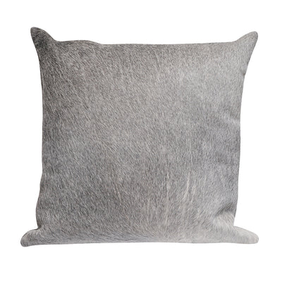Grey Square Cowhide Pillow - 20" x 20"