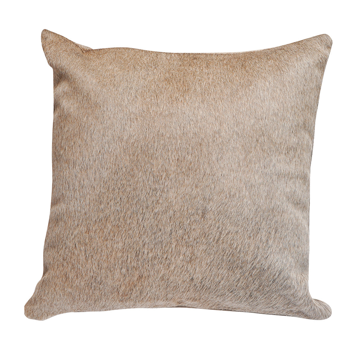 Taupe Square Cowhide Pillow - 20" x 20"