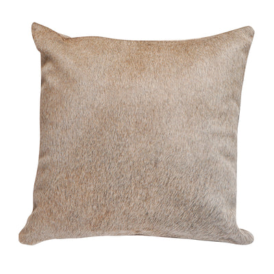 Taupe Square Cowhide Pillow - 20" x 20"