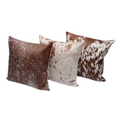 Brown S&P Square Cowhide Pillow - 20" x 20"