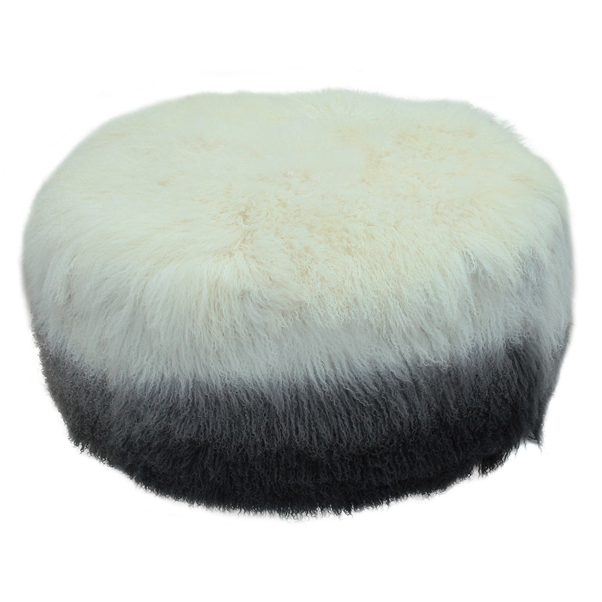 Tibetan Ottoman - 36" Round - Sea Foam Ombre