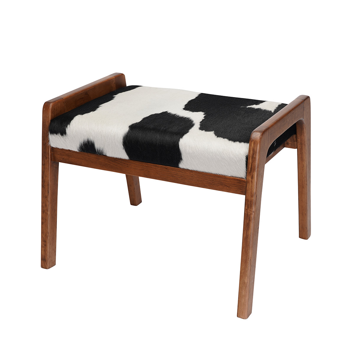 Black & White Cowhide Bench (24")