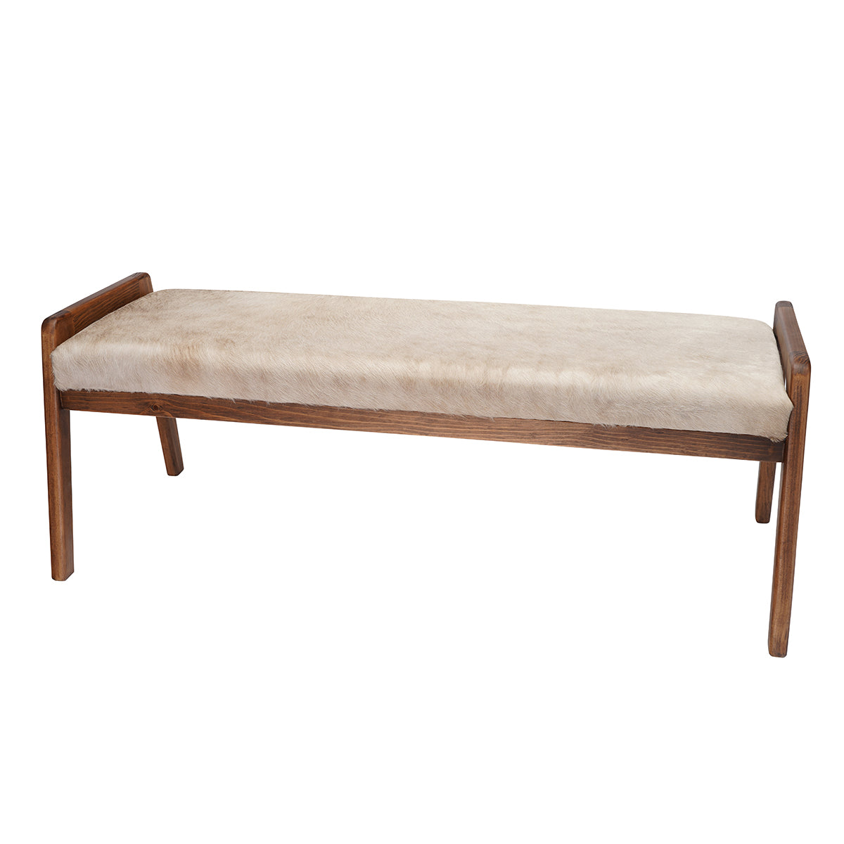 Champagne Cowhide Bench (48")