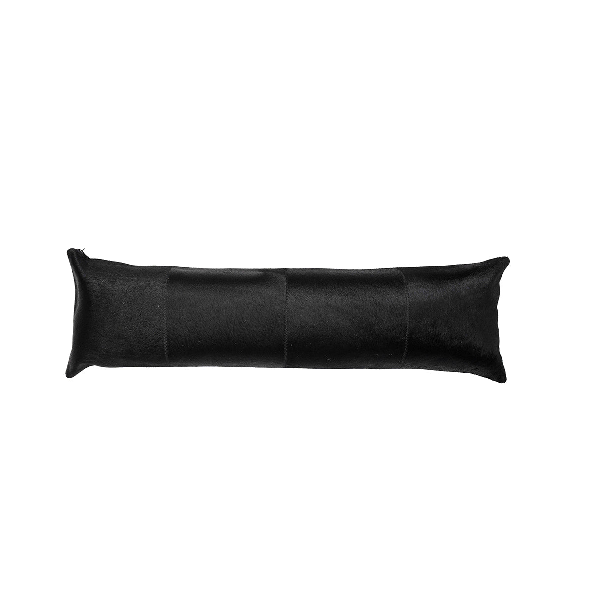 Black Patch Cowhide Pillow - 12" x 40"