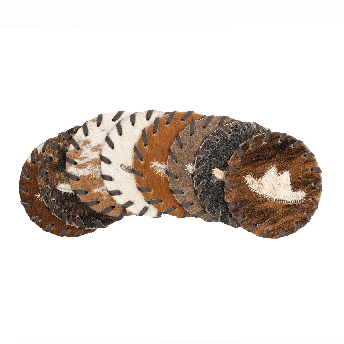 Cowboy Hat Cowhide Coasters