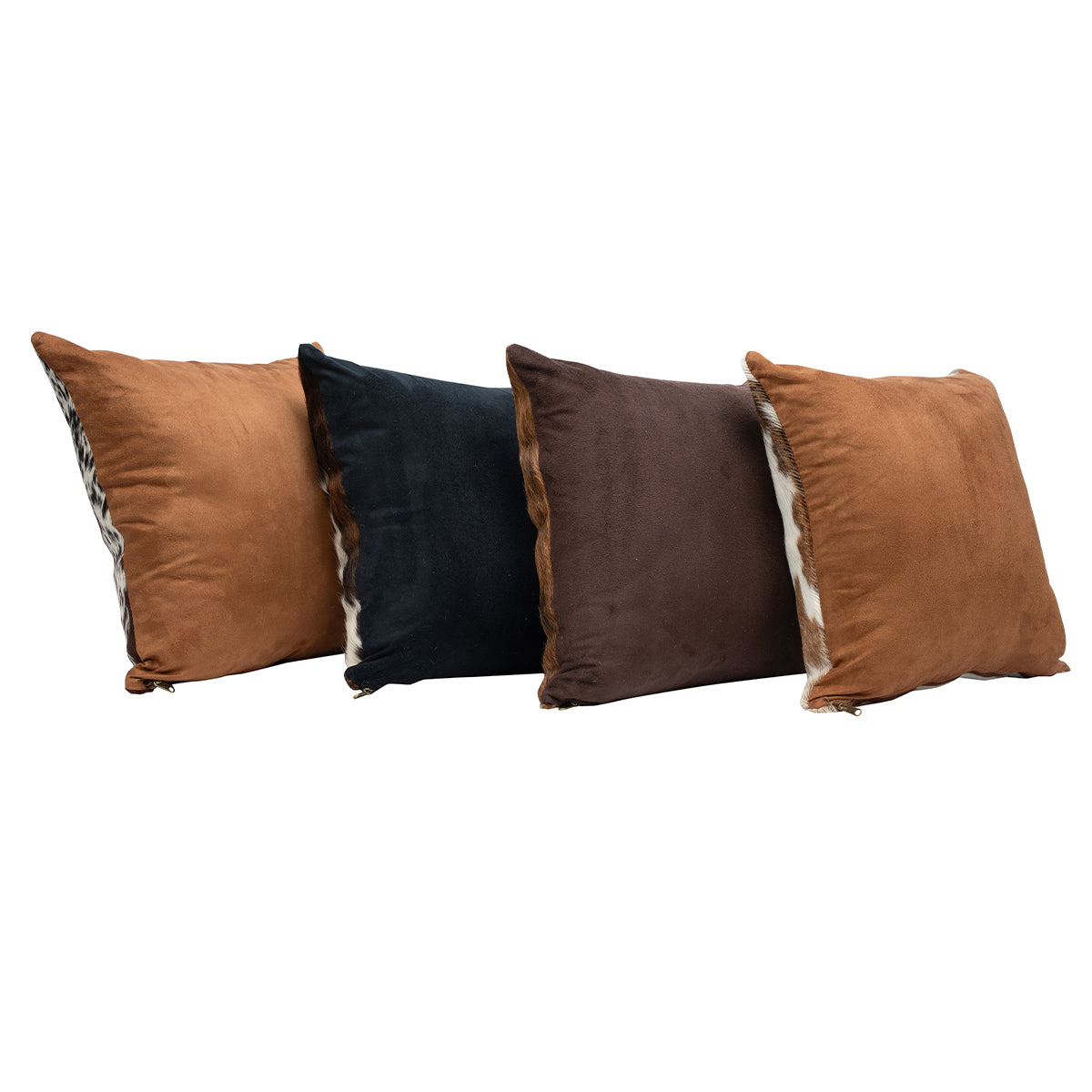 Brown S&P Square Cowhide PIllow - 20" x 20"