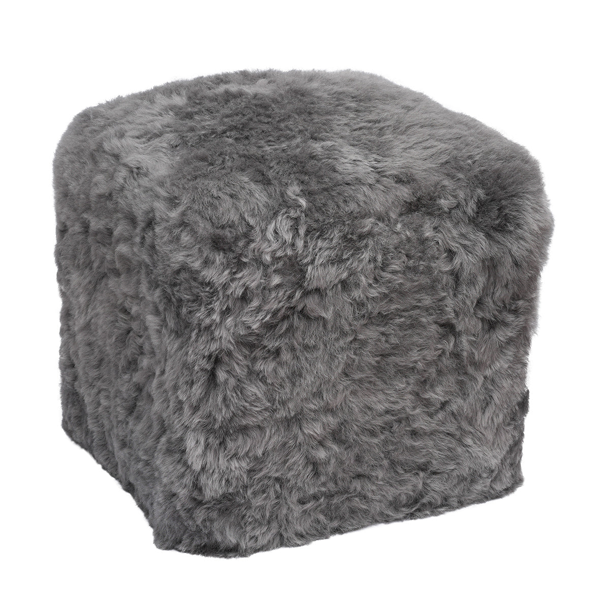 Grey Shorn Icelandic Pouf