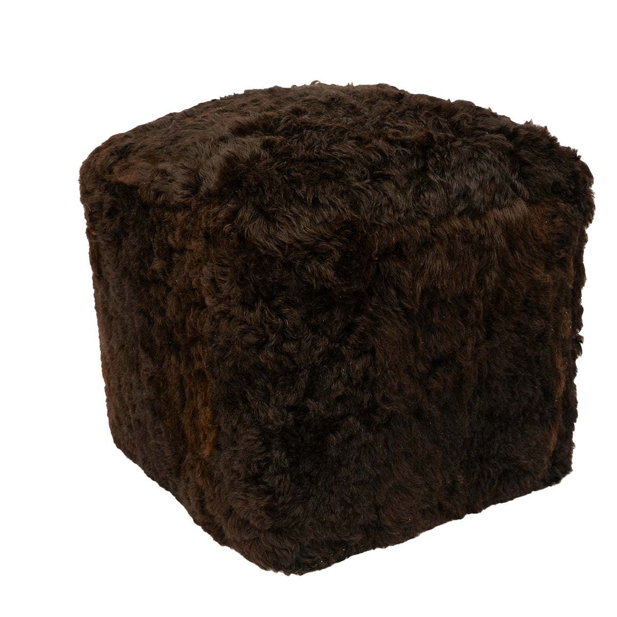 Icelandic Brown Shorn Pouf