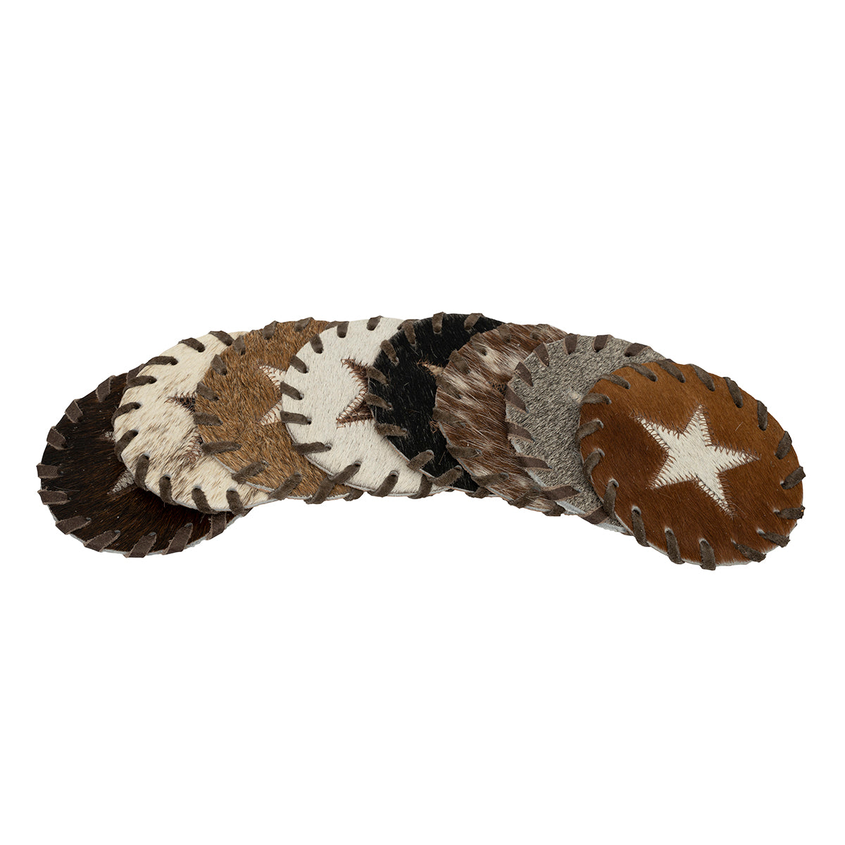 Star Cowhide Coasters