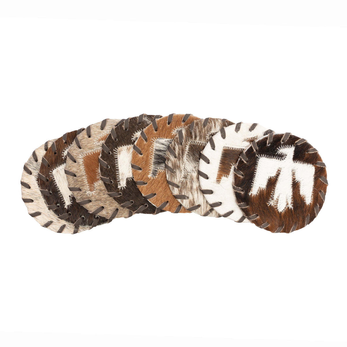 Thunderbird Cowhide Coasters
