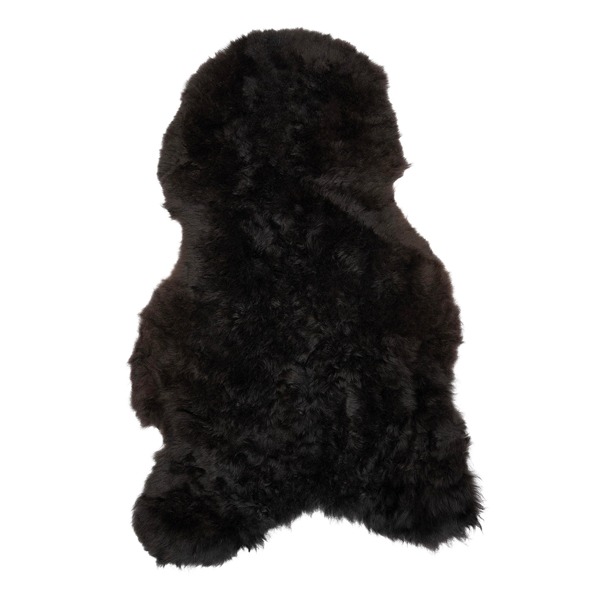 Black Icelandic sheepskin single pelt in shorn style